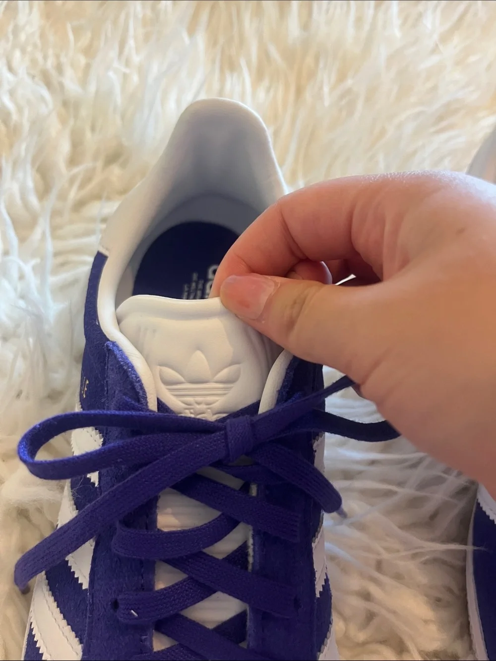 NWOT Adidas Girls Gazelle Purple and White Sneakers Size 6